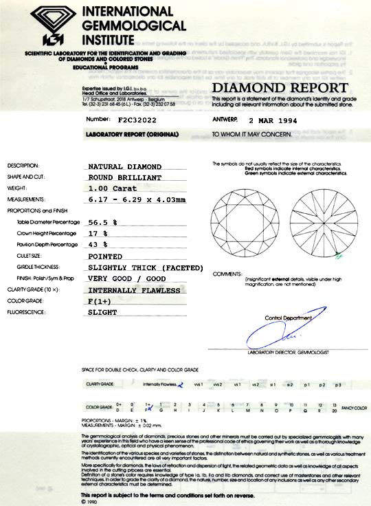 Foto 9 - Einkaräter Brillant IGI Lupenrein Top Wesselton Diamond, D5094