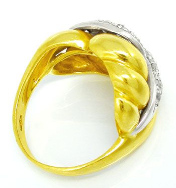 Foto 2 - Massiver Bicolor Ring, dekoratives Design, 18Karat/750, S0819