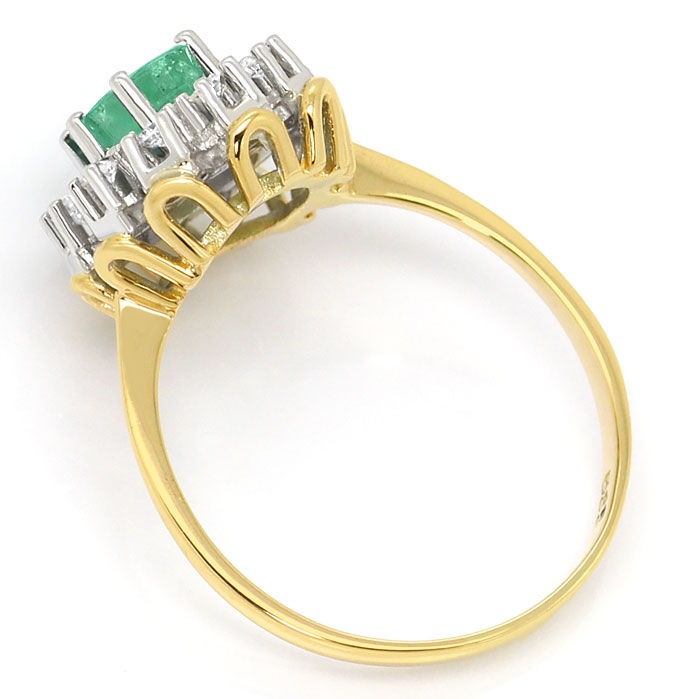 Foto 3 - Smaragd Brillanten-Ring 0,6ct Emerald und 0,20ct River, S3682