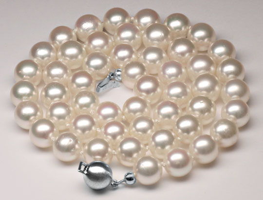 Foto 1 - Akoya Perlkette  8,5mm einmalige Perlen Qualität, S6617